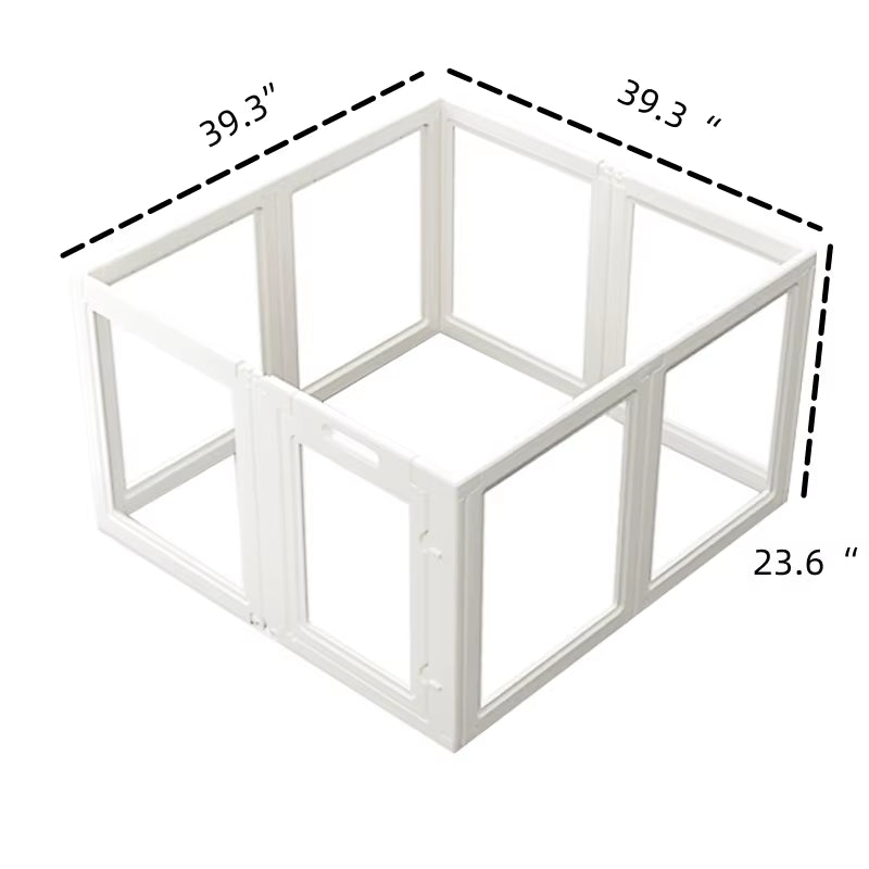 Dog Fence Pet Playpen, Clear Dog Playpen, No-Tool Dog Playpen and Kennel Playpen, Suitable for Small and Medium Dogs, Cats