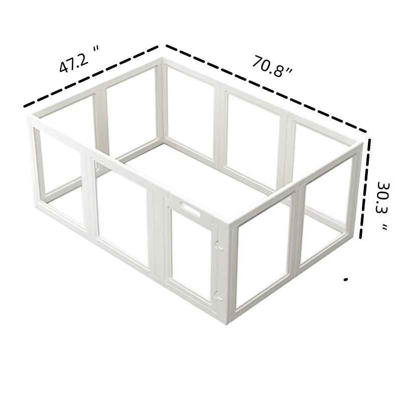 Dog Fence Pet Playpen, Clear Dog Playpen, No-Tool Dog Playpen and Kennel Playpen, Suitable for Small and Medium Dogs, Cats