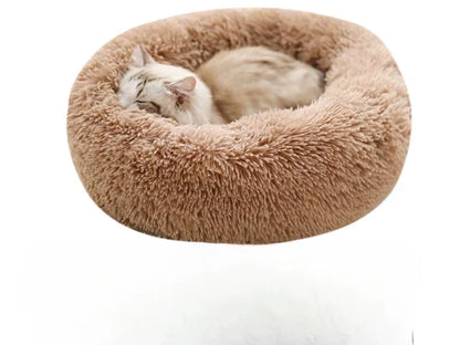 Home Plush Pet Nest Winter Cat Nest Dog Nest Warm Detachable and Washable round Cat Nest Pet Bed Seasonal Universal Decoration