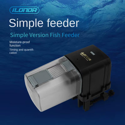 Ilonda Fish Tank Aquarium Wifi Automatic Feeder 170ML Remote Intelligent Feeder Timed Flake Pellet Feed