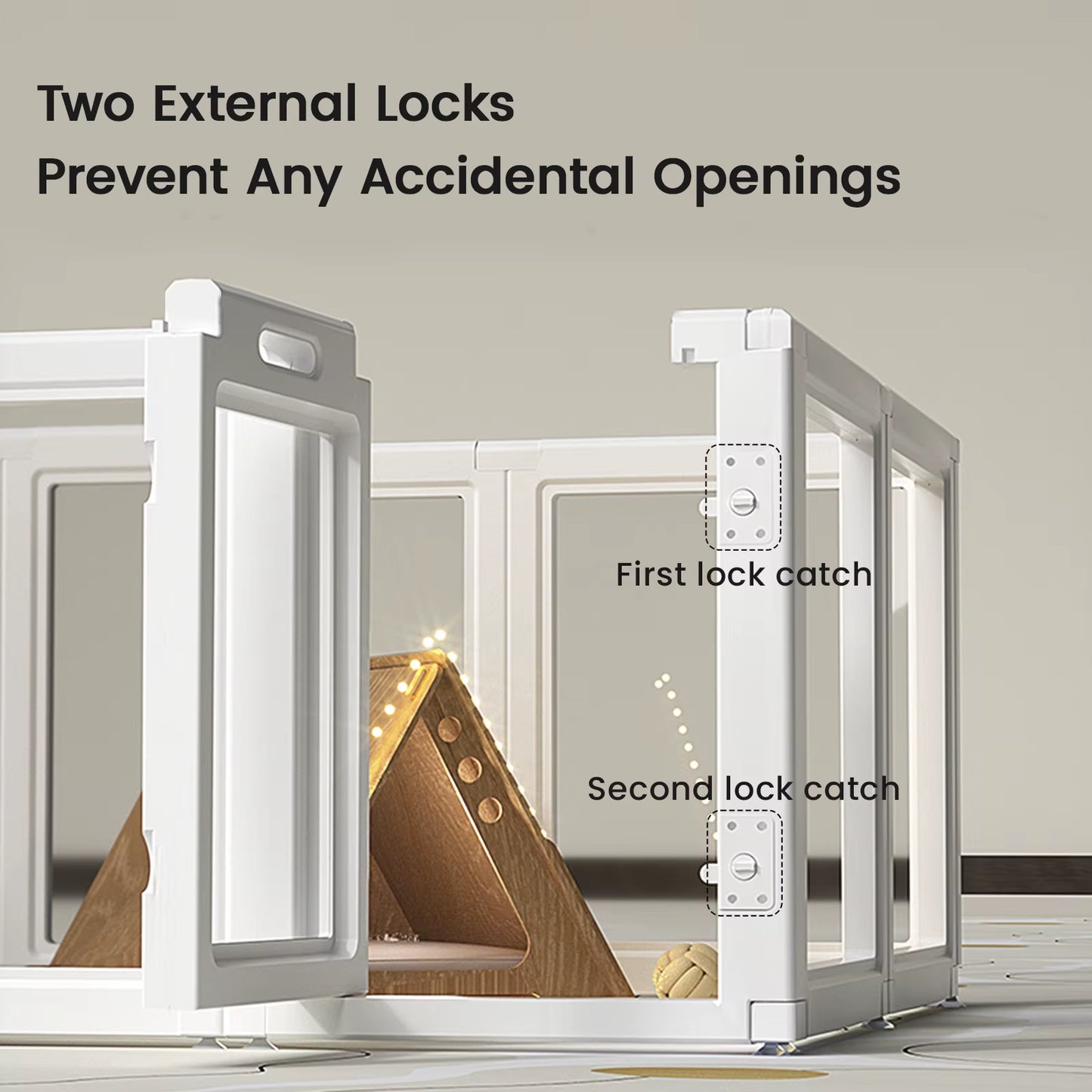 Dog Fence Pet Playpen, Clear Dog Playpen, No-Tool Dog Playpen and Kennel Playpen, Suitable for Small and Medium Dogs, Cats