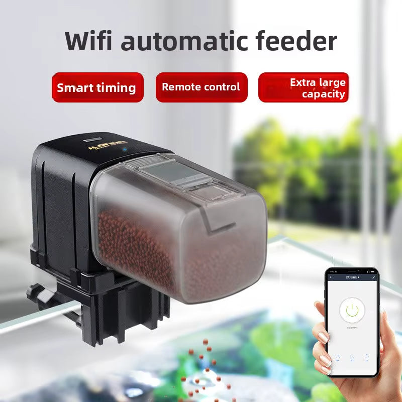 Automatic Fish Feeder Wifi Pet Intelligent Feeder Fish Tank Regular Feeding Goldfish Turtle Aquarium Feeder