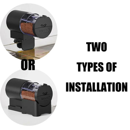 Automatic Fish Feeder for Aquarium,100Ml Capacity Auto Fish Feeders Easy to Set up with Battery