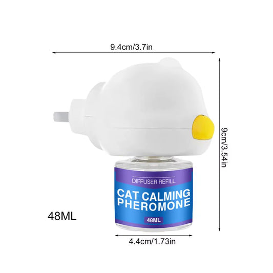 Feline Pheromone Diffuser 30-Day Refill Calming Solution for Anxious Cats & Dogs Reduces Stress Scratching & Urine Marking
