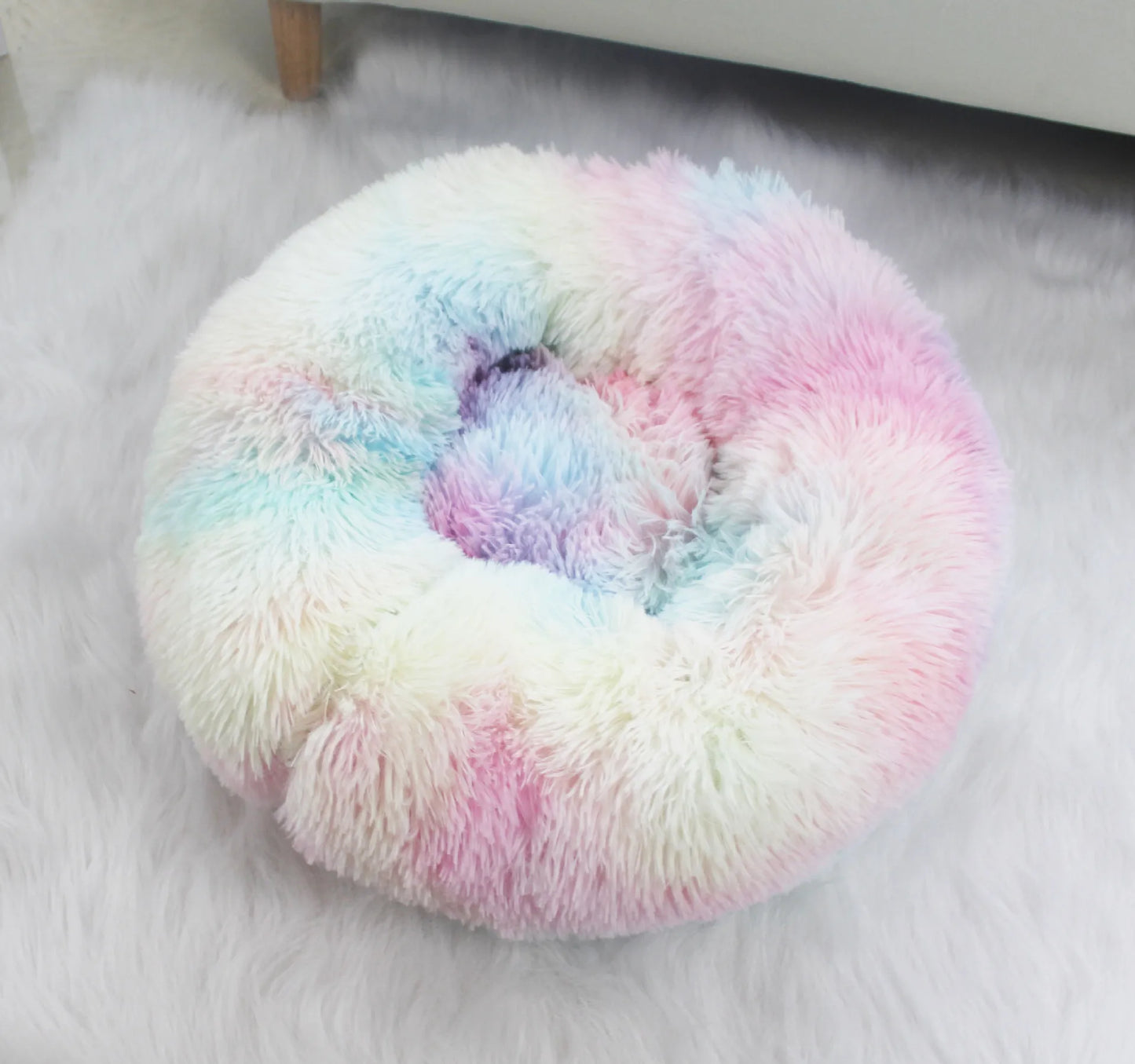Home Plush Pet Nest Winter Cat Nest Dog Nest Warm Detachable and Washable round Cat Nest Pet Bed Seasonal Universal Decoration