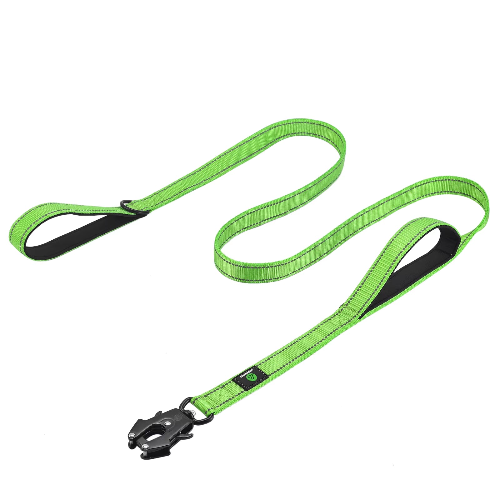 Traffic Handle Dog Leashes Two Padded Soft Handles Strong Dog Leash Metal Hook Training Dog Lead 1.8M